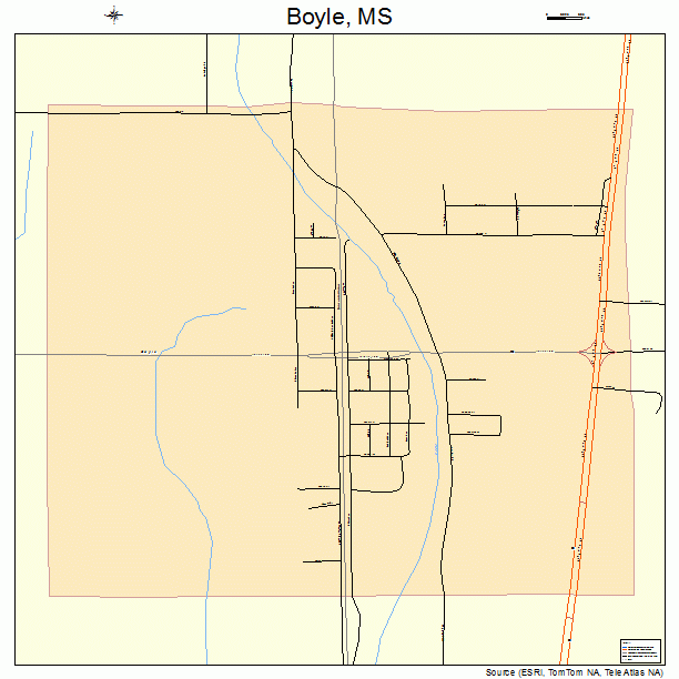 Boyle Mississippi Street Map 2808180