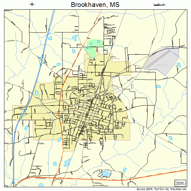 Brookhaven, MS street map