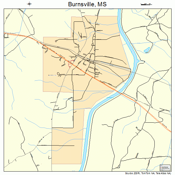 Burnsville, MS street map