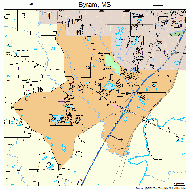 Byram, MS street map