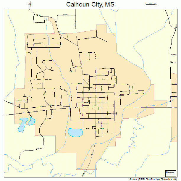 Calhoun City, MS street map
