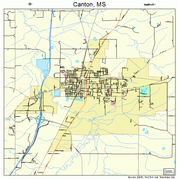 Canton, MS street map