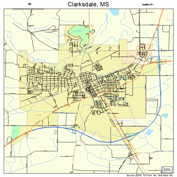 Clarksdale, MS street map