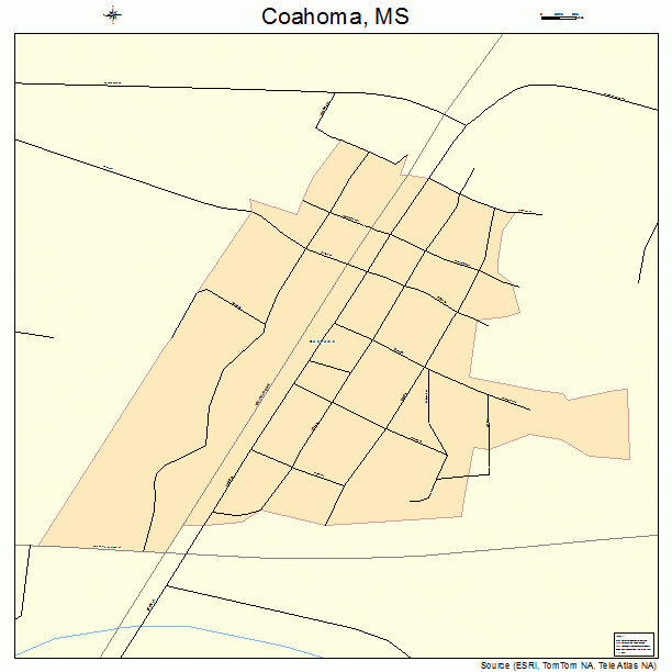 Coahoma, MS street map