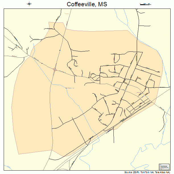 Coffeeville, MS street map