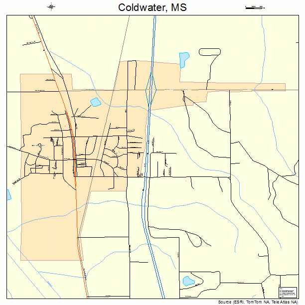 Coldwater, MS street map