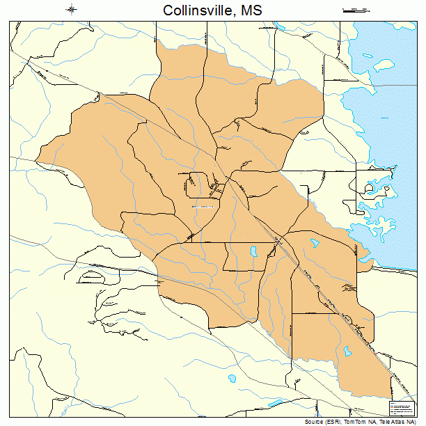Collinsville, MS street map