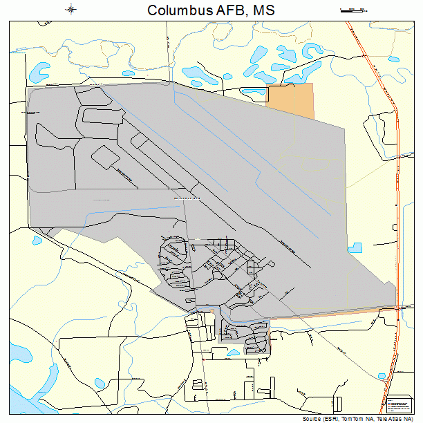 Columbus AFB, MS street map