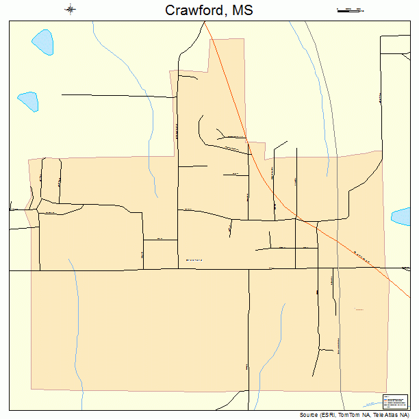 Crawford, MS street map