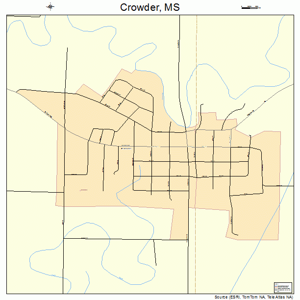 Crowder, MS street map
