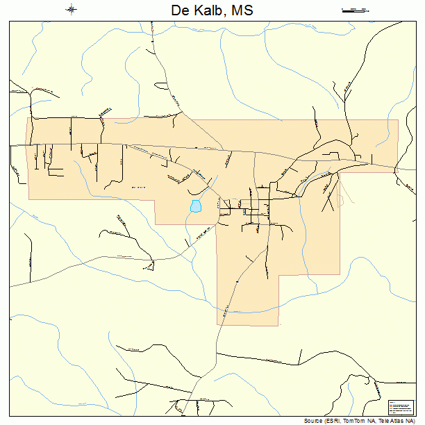 De Kalb, MS street map