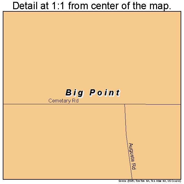 Big Point, Mississippi road map detail