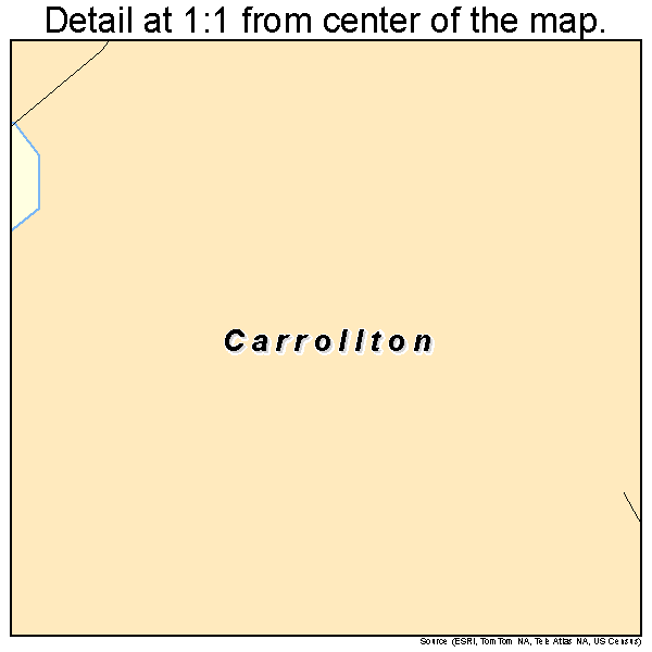 Carrollton, Mississippi road map detail