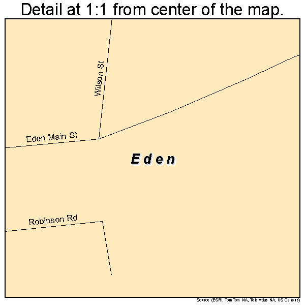 Eden, Mississippi road map detail