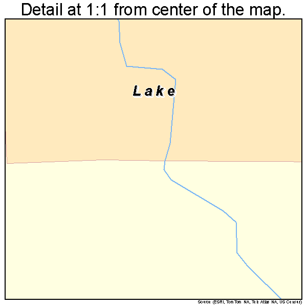 Lake, Mississippi road map detail