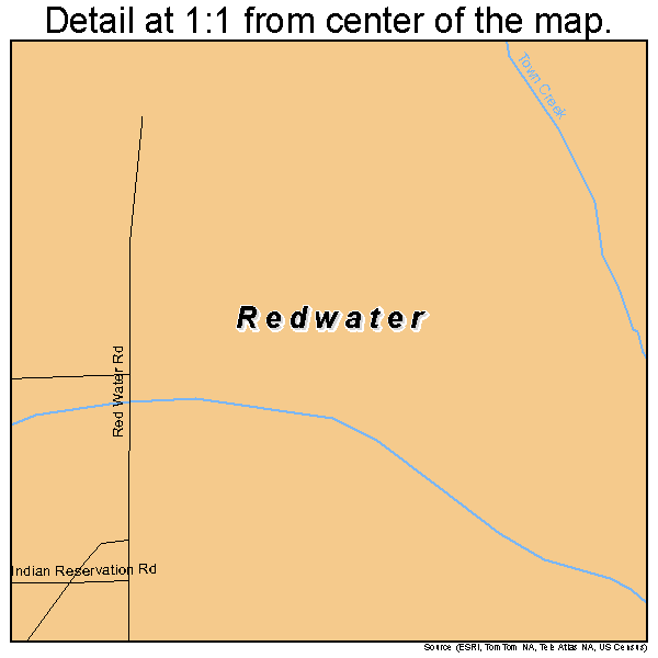 Redwater, Mississippi road map detail