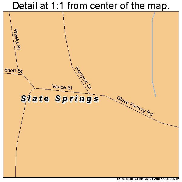 Slate Springs, Mississippi road map detail