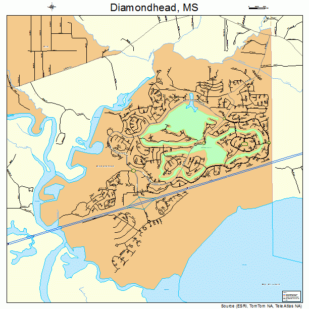 Diamondhead, MS street map