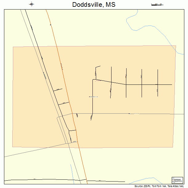 Doddsville, MS street map