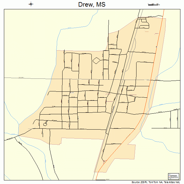 Drew, MS street map