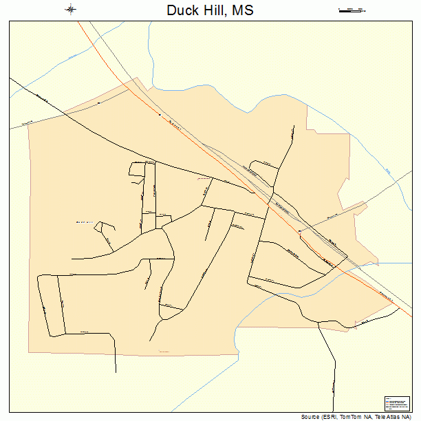 Duck Hill, MS street map