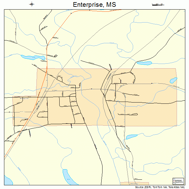 Enterprise, MS street map