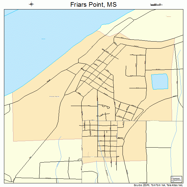 Friars Point, MS street map