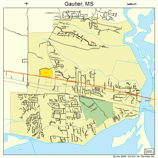 Gautier, MS street map