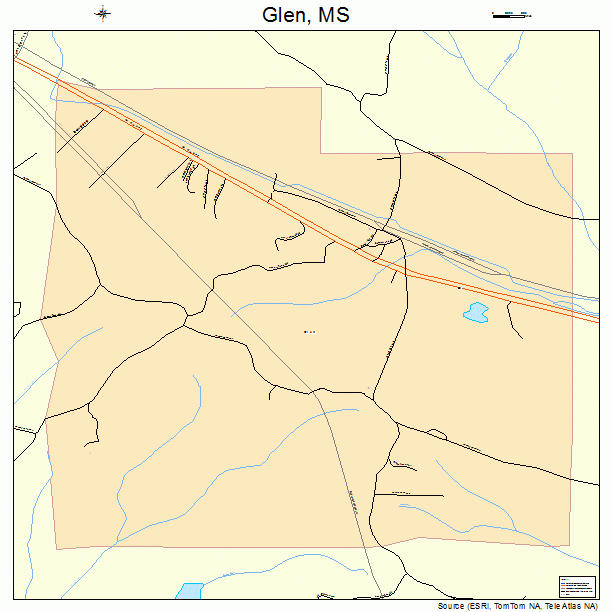 Glen, MS street map