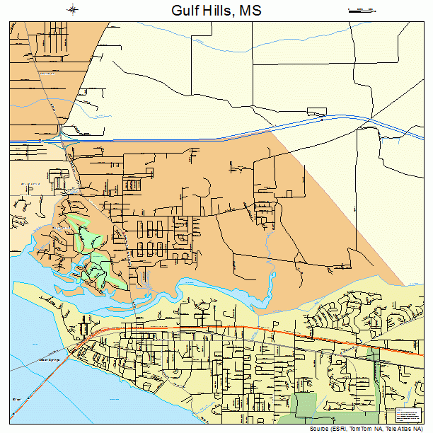 Gulf Hills, MS street map
