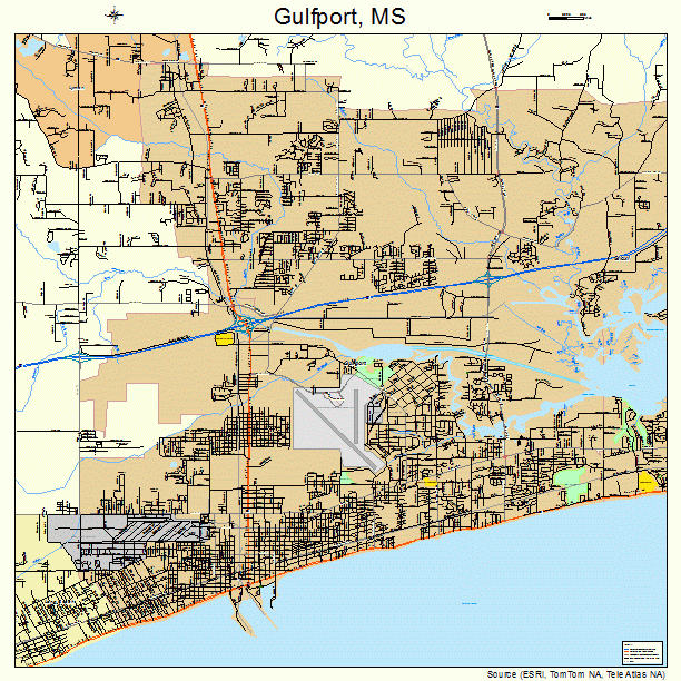 Gulfport, MS street map
