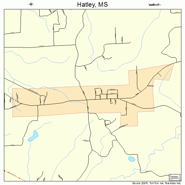Hatley, MS street map