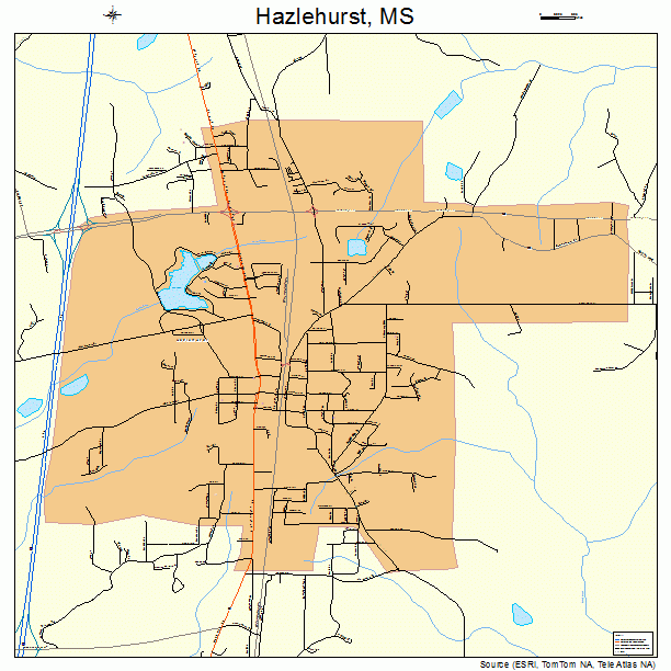 Hazlehurst, MS street map