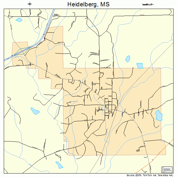 Heidelberg, MS street map