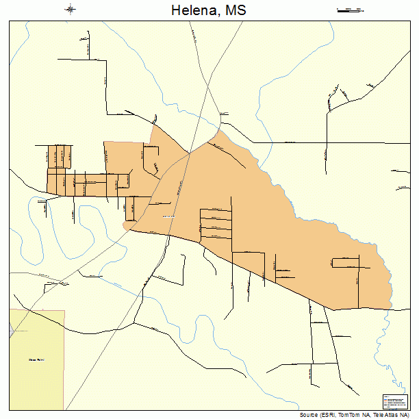 Helena, MS street map