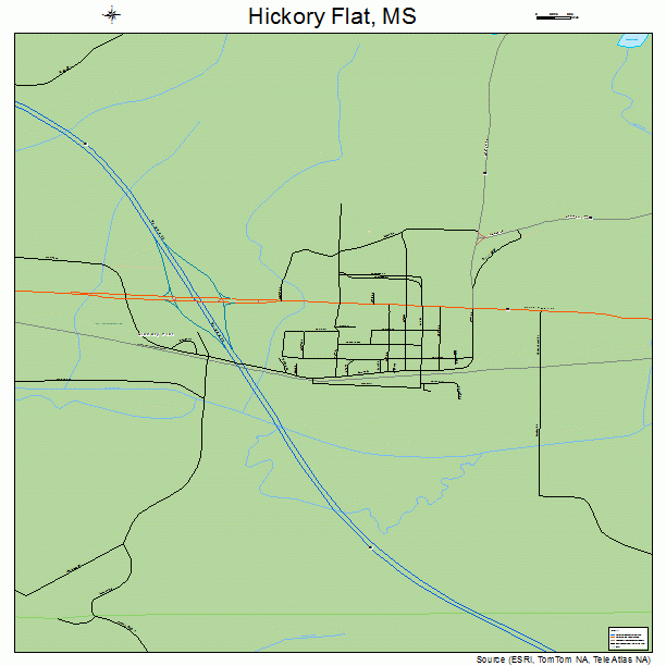 Hickory Flat, MS street map
