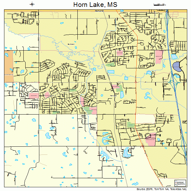 Horn Lake, MS street map