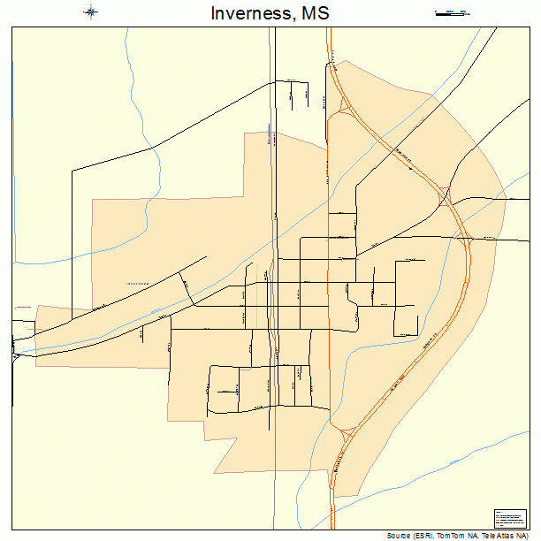 Inverness, MS street map