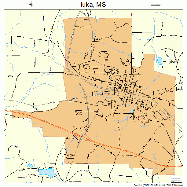 Iuka, MS street map