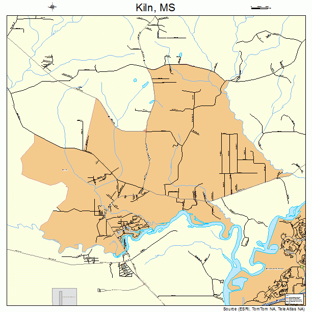 Kiln, MS street map