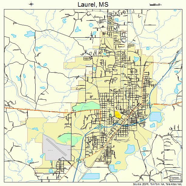 Laurel, MS street map