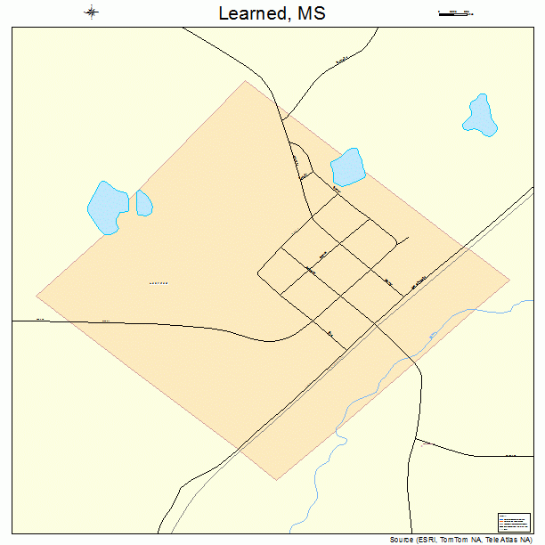 Learned, MS street map