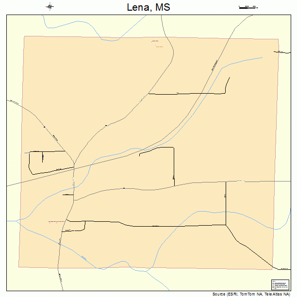 Lena, MS street map