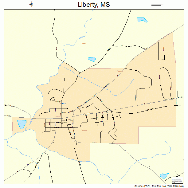 Liberty, MS street map