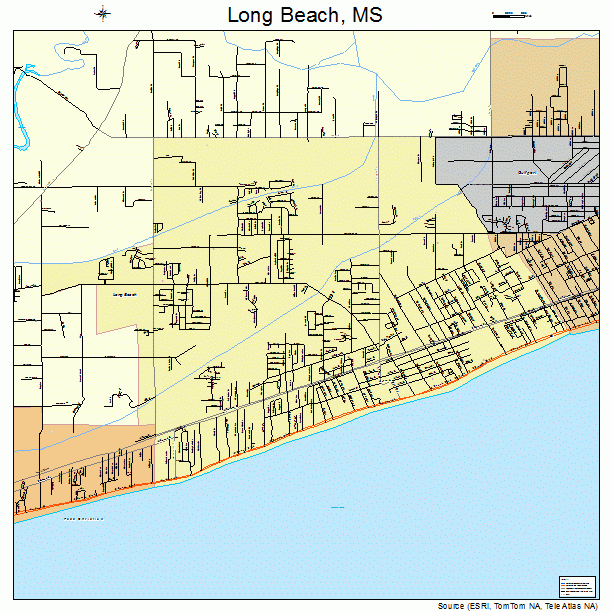 Long Beach, MS street map