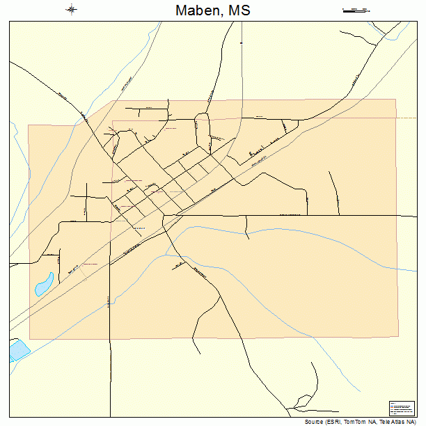 Maben, MS street map