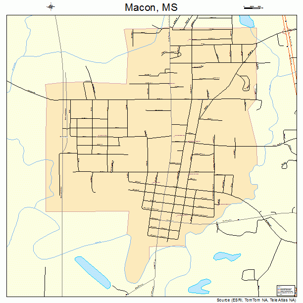 Macon, MS street map