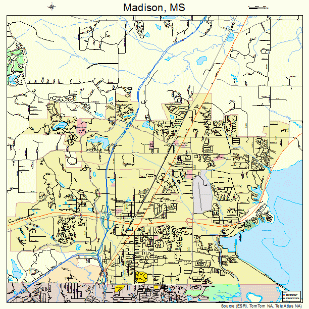 Madison, MS street map