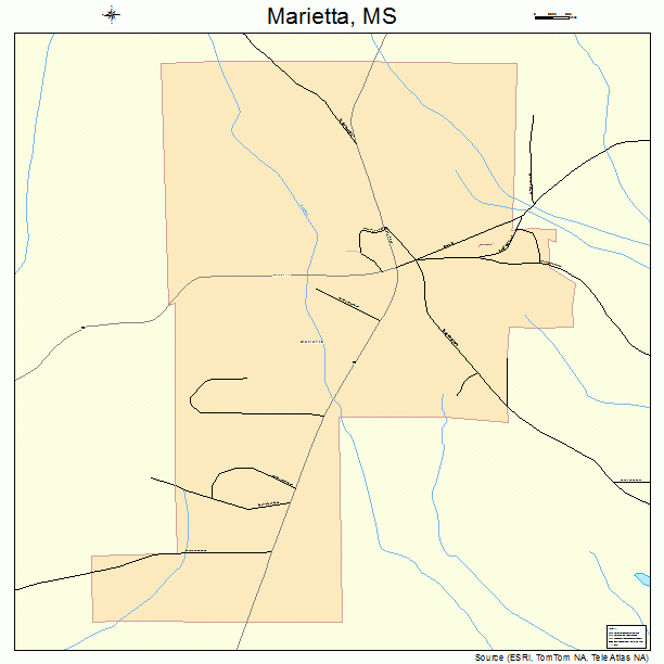 Marietta, MS street map