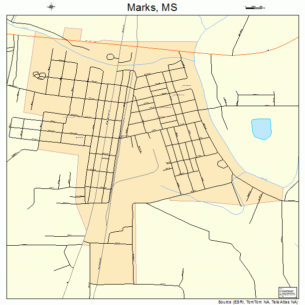 Marks, MS street map